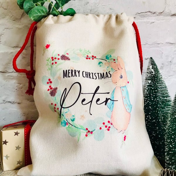 Christmas sack, santa sack, personalised christmas sack, christmas bag, personal