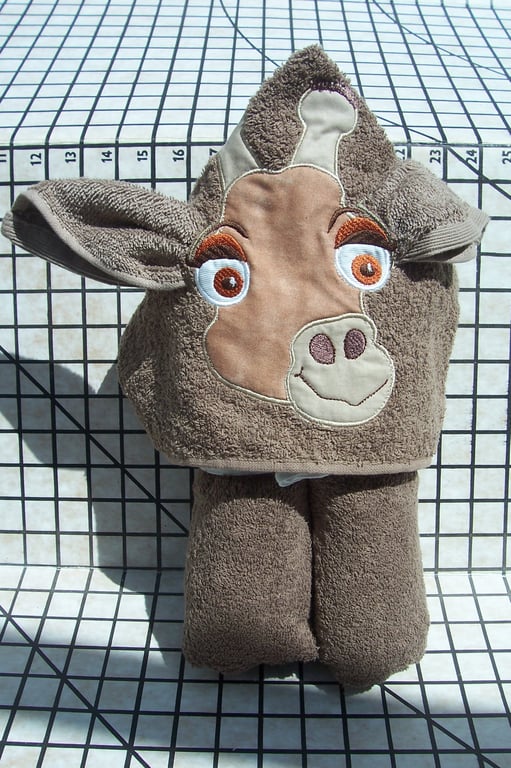Novelty Bath Towel, Animal Face, the Ears Are A Face-cloth.