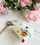 Bees and Polka Dots Handmade Fabric Key Rings made with Emma Bridgewater Fabric  - Image 3