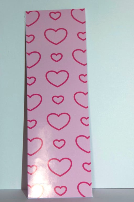 ' A Little Love' Pink heart Small Reading Bookmark, doublesided
