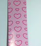 ' A Little Love' Pink heart Small Reading Bookmark, doublesided