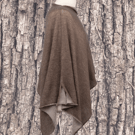 Natural and Mushroom Reversible merino poncho. Women's cape. Wedding shawl