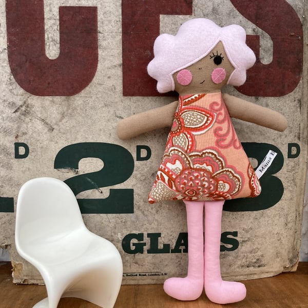 Tami Dolly the Handmade Cloth Doll (Pink)