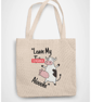 Leave My T.ts Aloone Tote Bag Reusable Cotton bag - funny gift - cow farmer them - Image 1