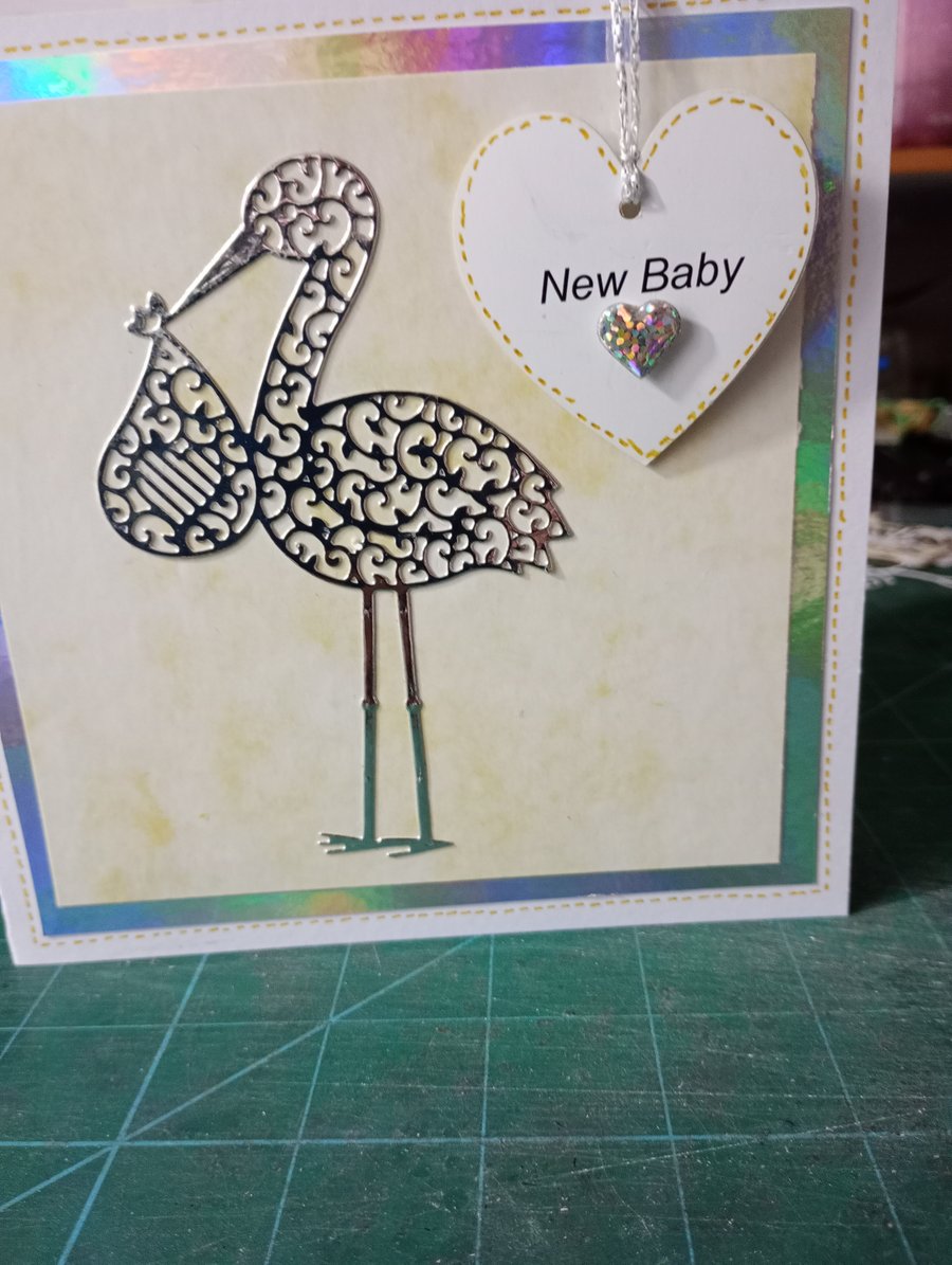 Unisex new baby card