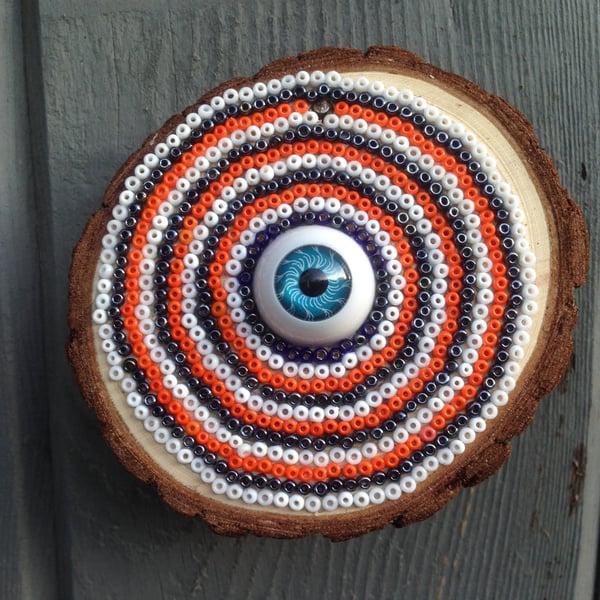 Beaded All Seeing Eye Plaque No. 4