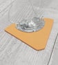 Recycled Aluminium Drink Can Base Metal, Peach Triangular Acrylic Shape Necklace - Image 1