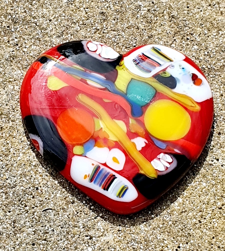 ‘Heart to Hold’ Fused Glass Heart