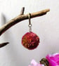 Wool Pompom Keyring, 5cm, Fluffy Pompom Plush Keychain, Stocking Filler. - Image 4