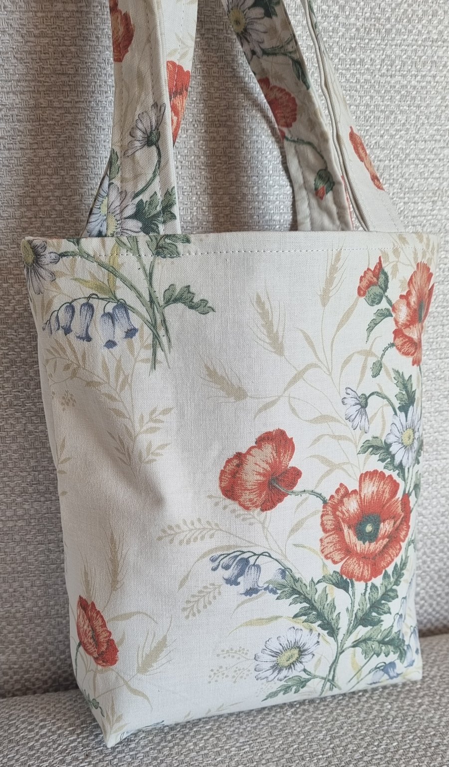 The Mini Maria Tote Bag - Wild Poppies