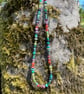 Silver and gemstone bead necklace bright summer accessory  - Image 6