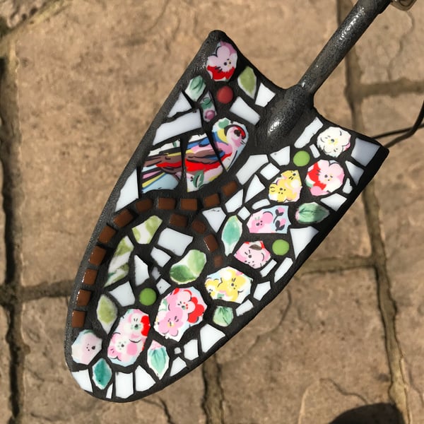 Available Now! Mosaic Garden trowel hanging Ornament 