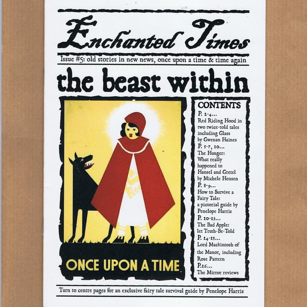 Enchanted Times issue 5 - fictional fairytale newspaper zine - Red Riding Hood