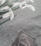 Tea towel, Snowdrop tea towel, organic cotton, hanging loop - Image 4