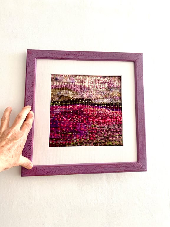 Moorland Heather Landscape Textile  Art