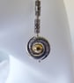 Dragon Eye Earrings A with Tibetan Silver Fancy Tube Beads - Image 4