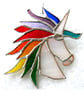 Unicorn Suncatcher Stained Glass Handmade 053 Rainbow