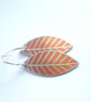 Leaf earrings in orange - Image 2