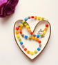 Pride Rainbow Inspired Glass Bead Necklace