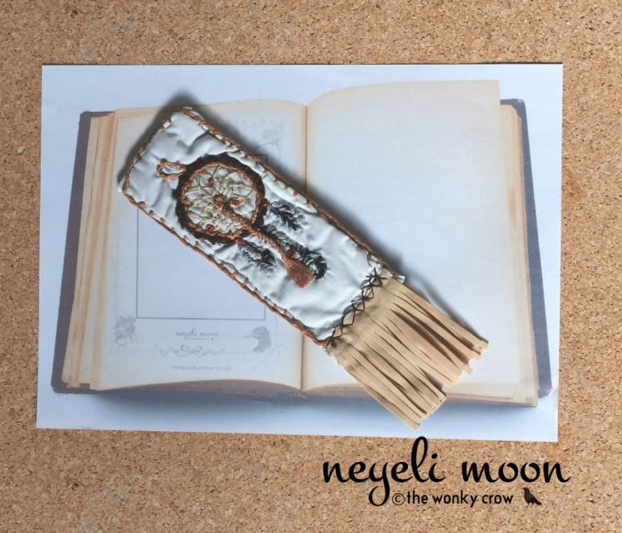 Hand embroidered Dream Catcher Bookmark by neyeli