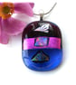 Dichroic Glass Pendant 272 Purple Handmade with silver plated chain - Image 4