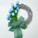 Tulip wreath, summer wreath for front door, welcome wreath,year round wreath, Ch