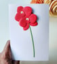 Red Orchids - Flower Shop Moments, Blank Handmade Floral Card 