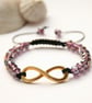 SALE - Infinity bracelet, crystal bracelet, adjustable bracelet - Image 1