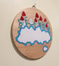 Wise Old Chep - One of a kind original painting on a wooden disc panel - Image 4