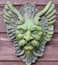 Large Michelangelo Green Man Plaque plus Free Pocket Green Man