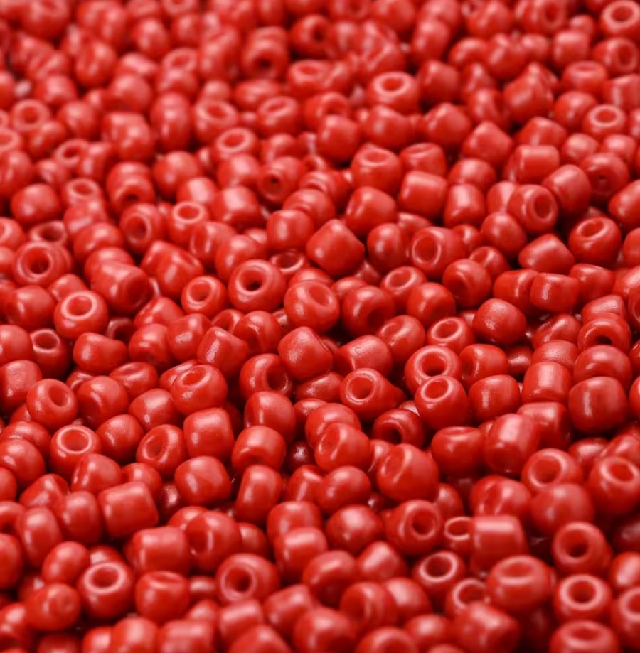 50 Gram Red Glass Seed Beads Sand Beads for DIY Jewellery Making 
