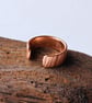 Copper Ear Cuff - Hammer Textured - 3mm  - Image 5