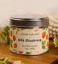 Wild Strawberry Soy Candle, Sweet Fruity Scent, Summer Candle, 200g