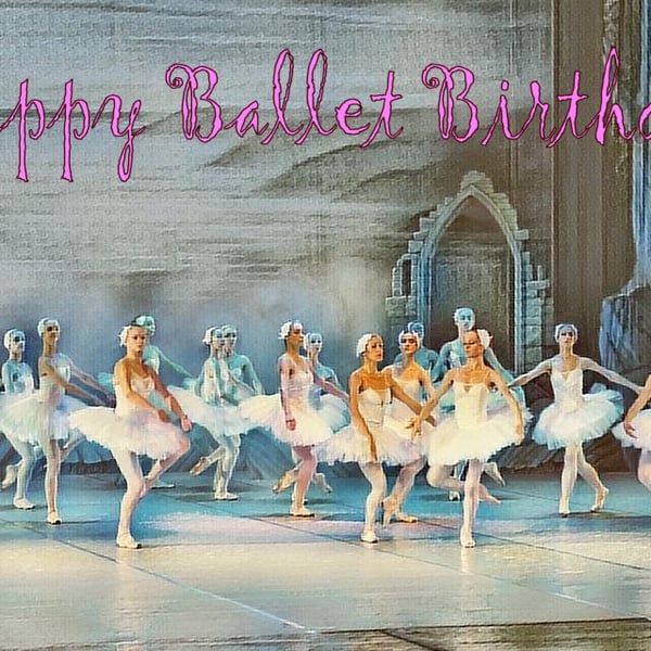 Happy Ballet Birthday A5 Card 