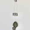 'Mighty Oaks from Little Acorns Grow' Two Leaves - Hanging Decoration