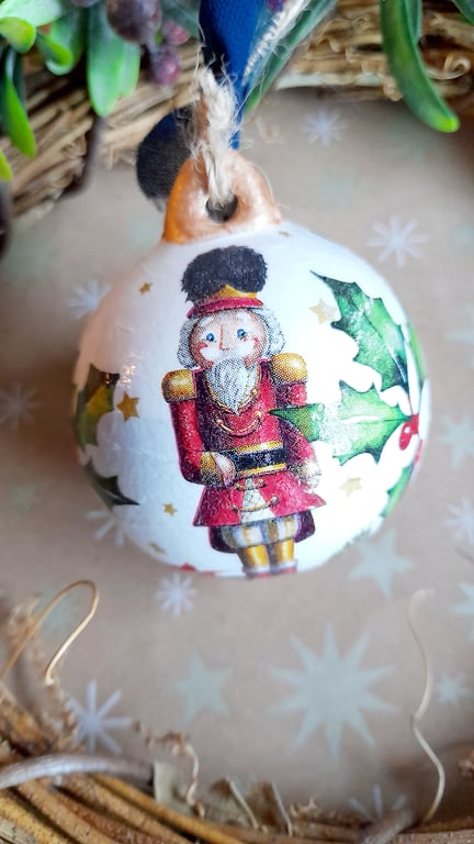 Nutcracker Ceramic Bauble