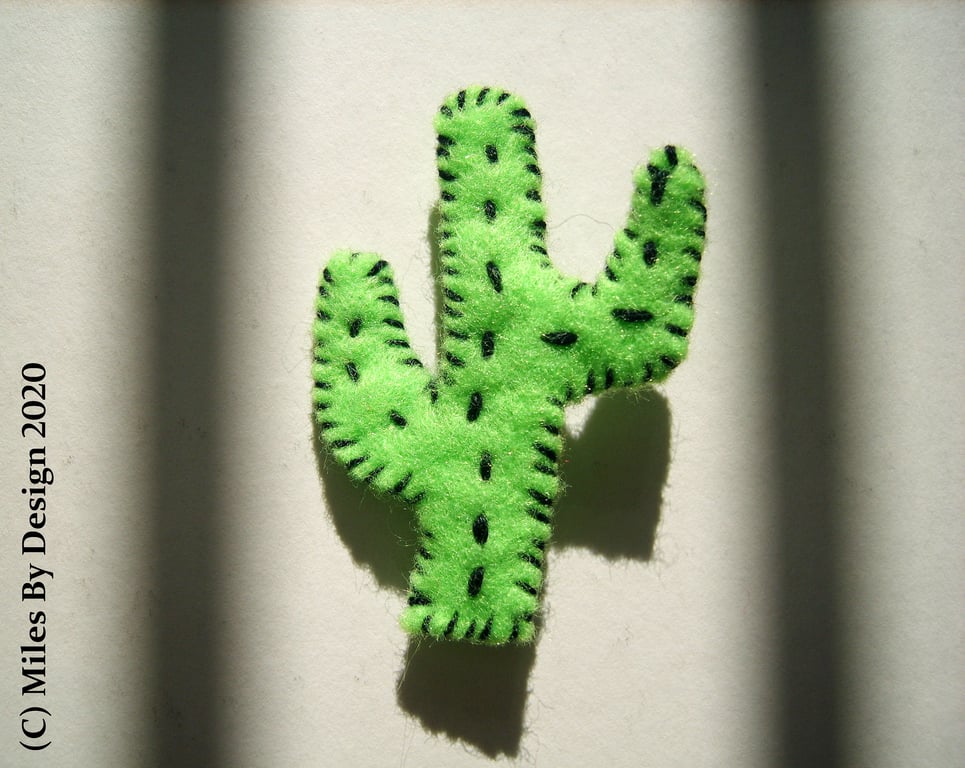 Felt Cactus Brooch