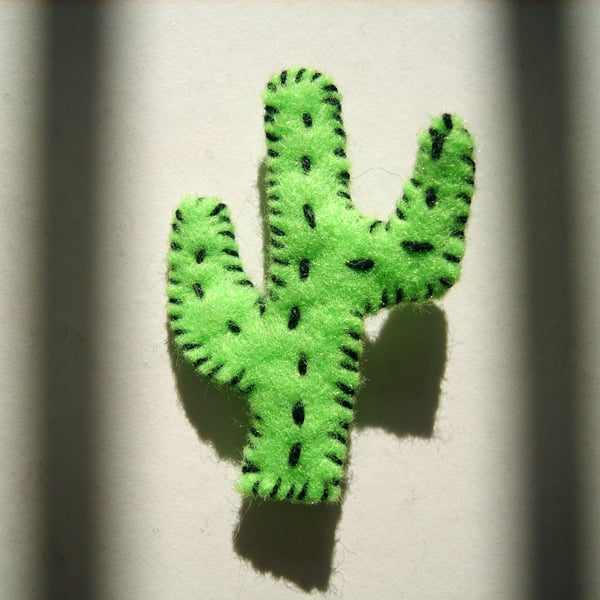 Felt Cactus Brooch