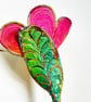 Multicoloured Textile Art Flower - Image 4