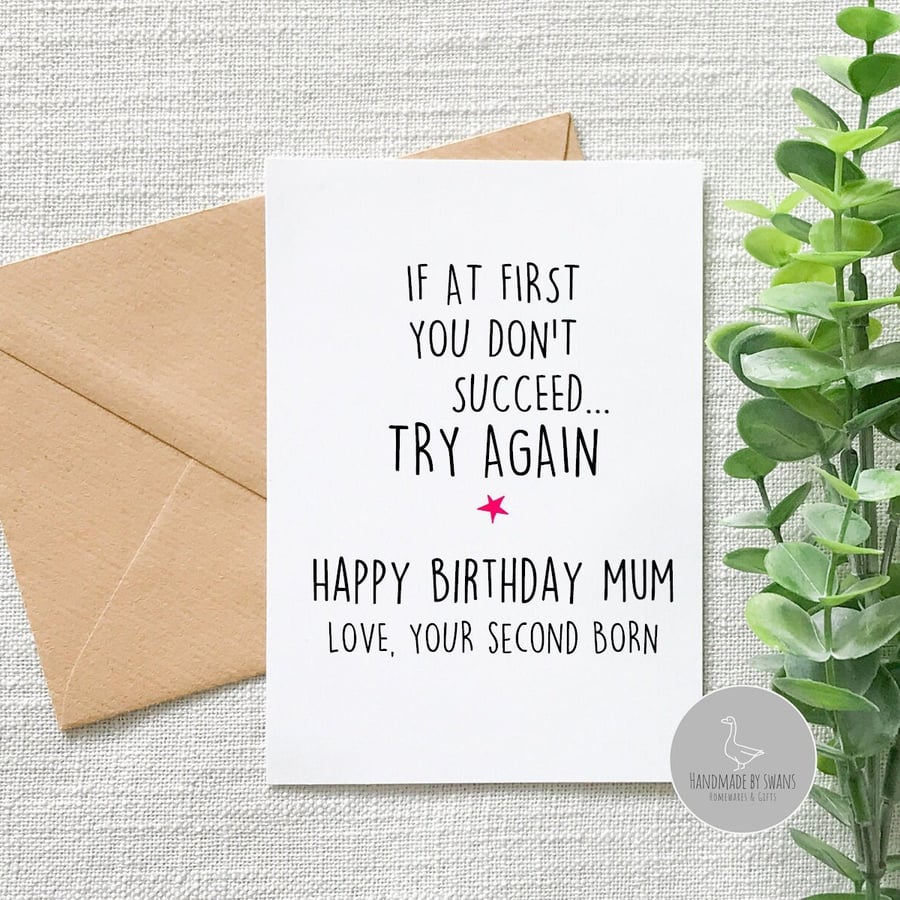 Funny birthday card for mum, Funny card for mum, Card for mom, Funny card, card 