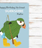 Greeting card male relative friend- cute puffin card illustration - Image 2