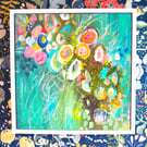 From Earth - Original Abstract Floral painting by Jackie Reynolds 