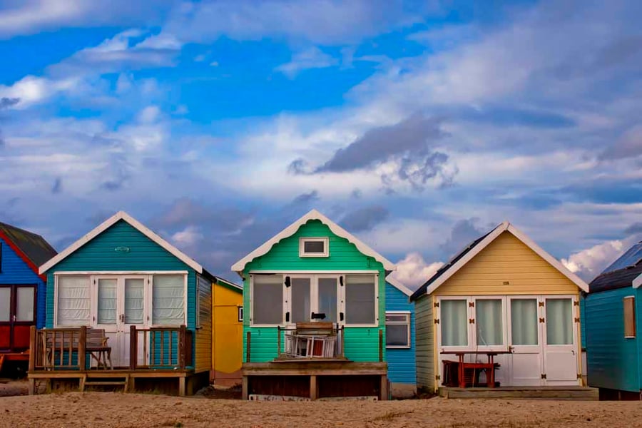 Beach Huts Hengistbury Head Dorset England Photograph Print