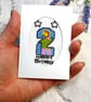 Unique Embroidered Birthday Card – Whimsical Cross Stitch Character - Image 8