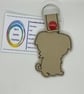 Embroidered Pug Keyring - Image 2