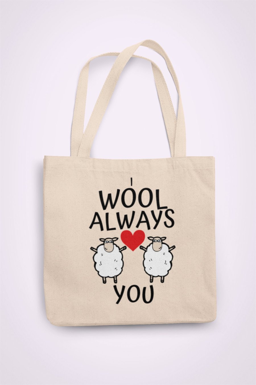 i wool always love you tote bag Reusable shopping bag- valentines gift present -