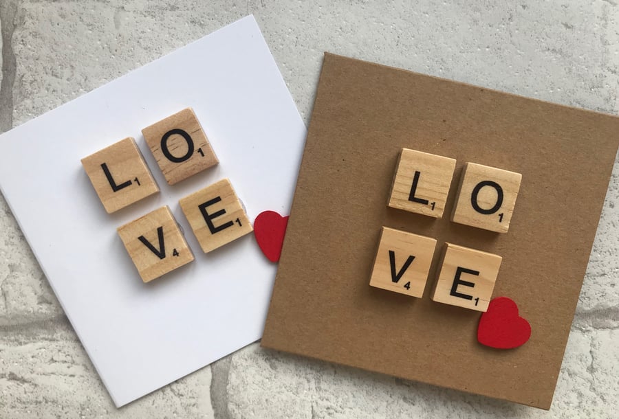 Personalised Handmade Valentines, Anniversary, wedding or engagement card - love