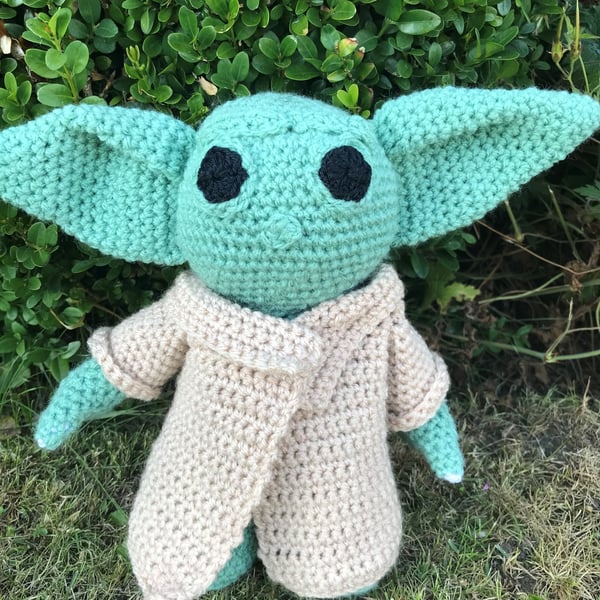 Crocheted Yoda Doll Baby Alien
