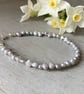 Freshwater Pearl Bracelet, Silver Grey - Image 4