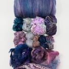 Scarf Kit: Blueberry Purple Luxury Textured Wool Felt Scarf Kit